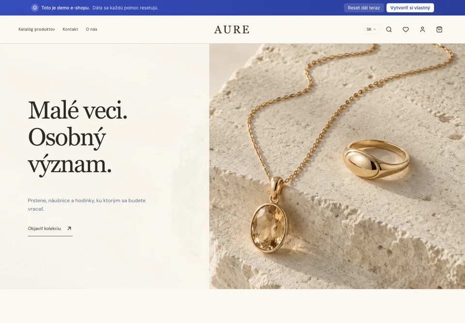 Ukážka šablóny AURE