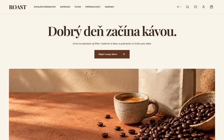Ukážka šablóny Roast